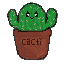 Inktober 2026 Day 04 Cactus pixel art
