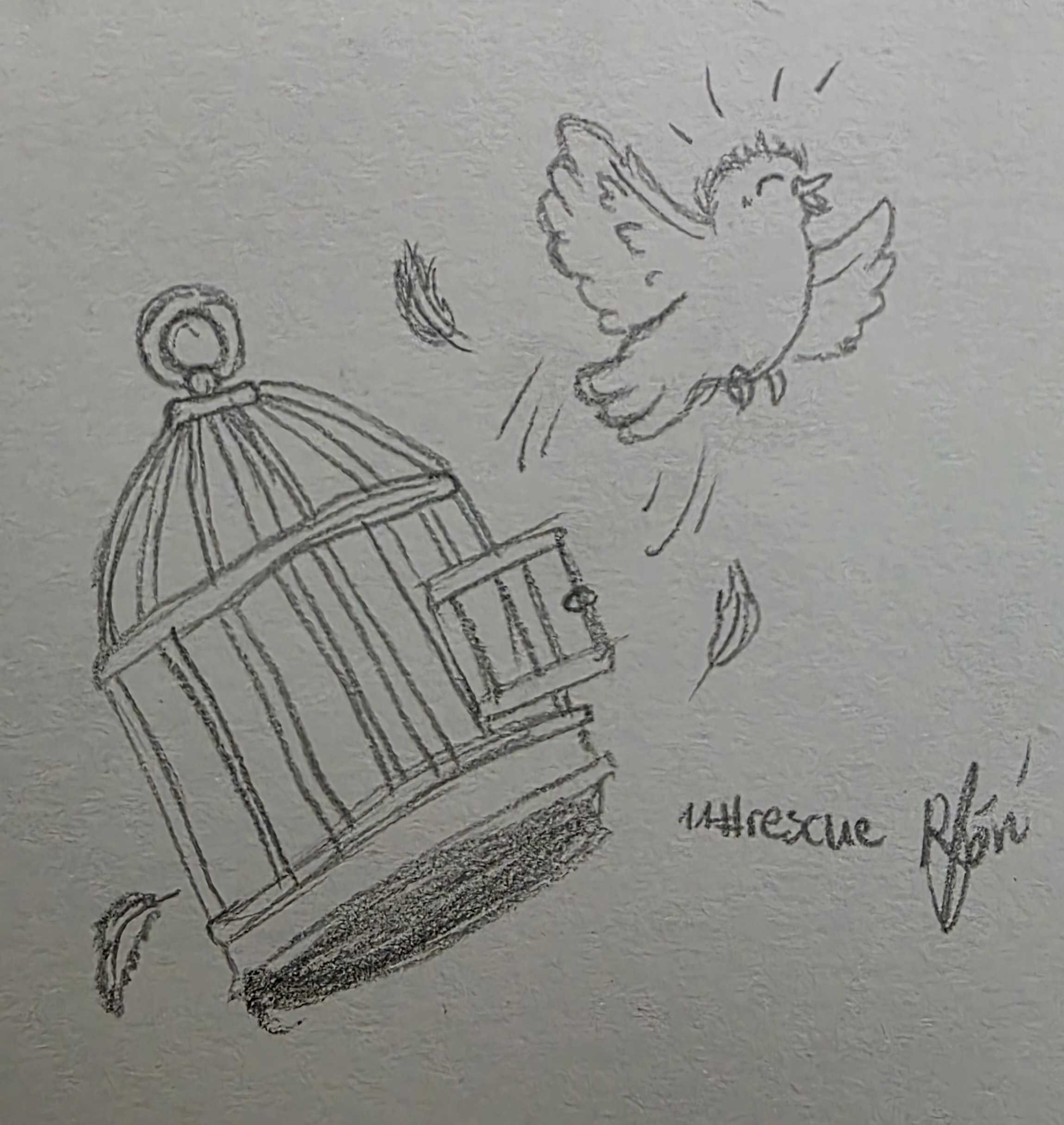 Inktober 2026 Day 11 Rescue black-and-white illustration