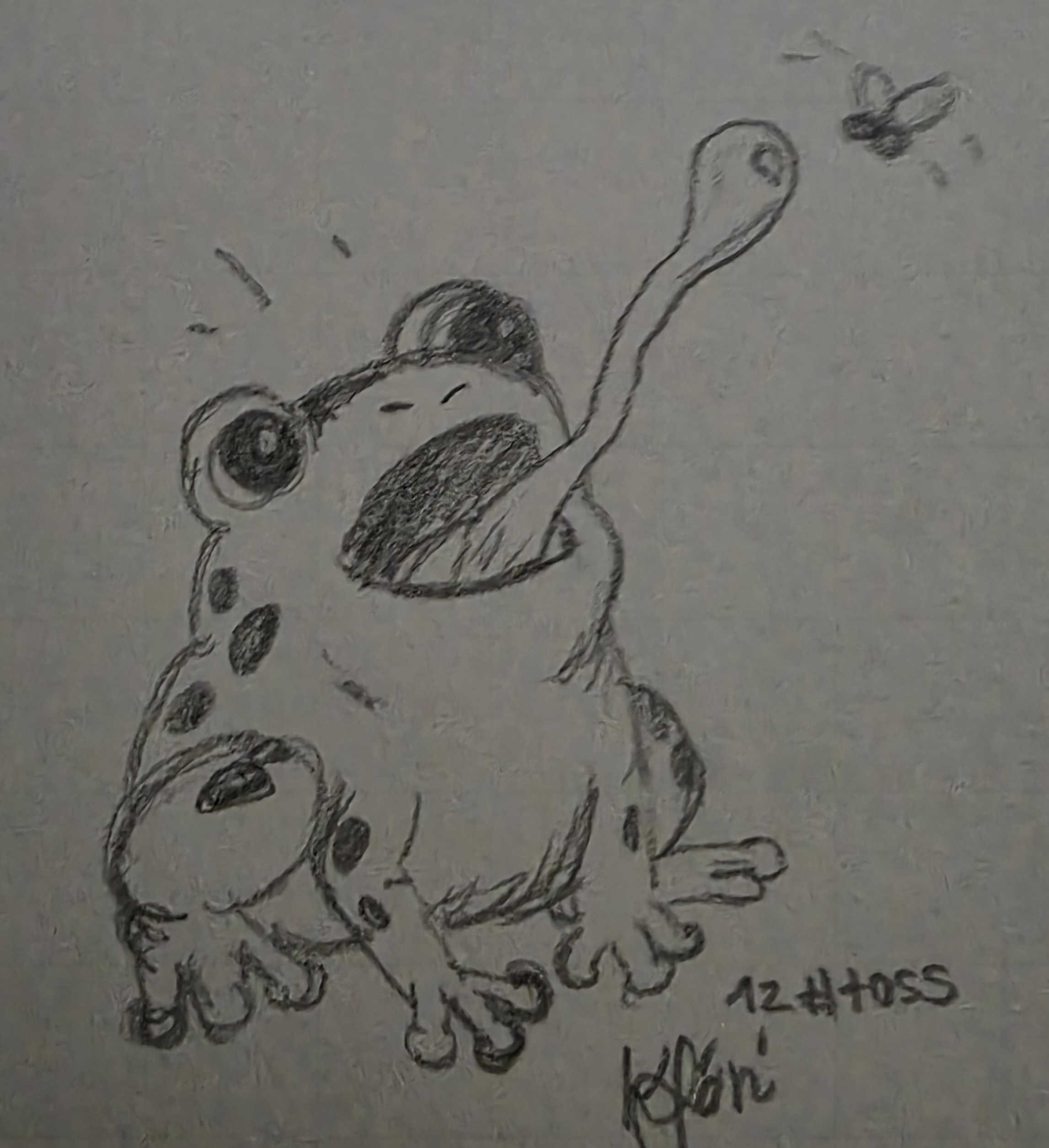 Inktober 2026 Day 12 Toss black-and-white illustration